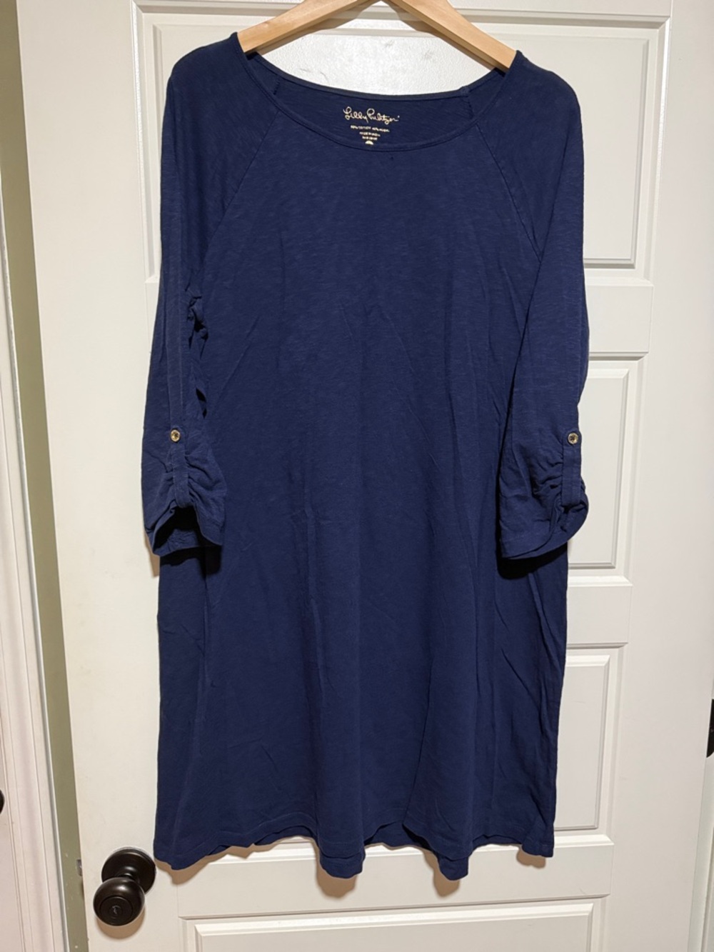 Lilly Pulitzer Navy Casual Scoop-Neck Mini Dress